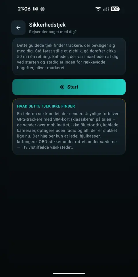 Sikkerhedstjek — trackersAnywhere