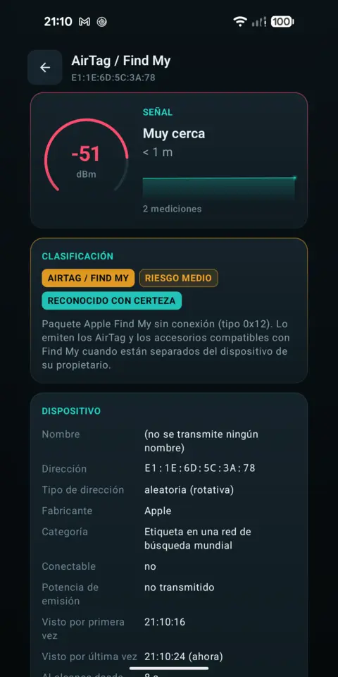 Clasificación — trackersAnywhere