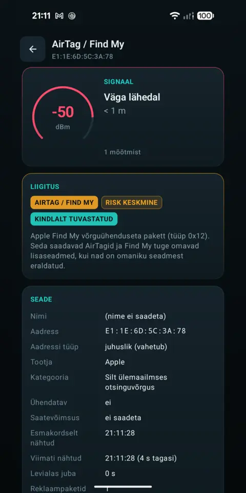 Liigitus — trackersAnywhere