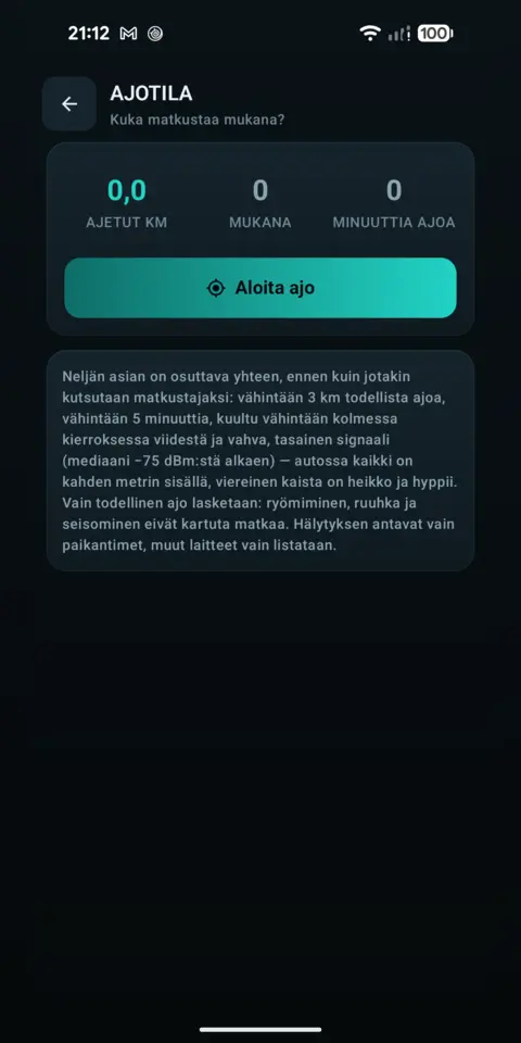 Ajotila — trackersAnywhere