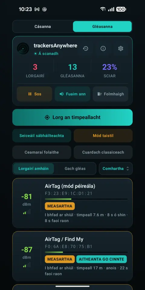 Gach gléas — trackersAnywhere