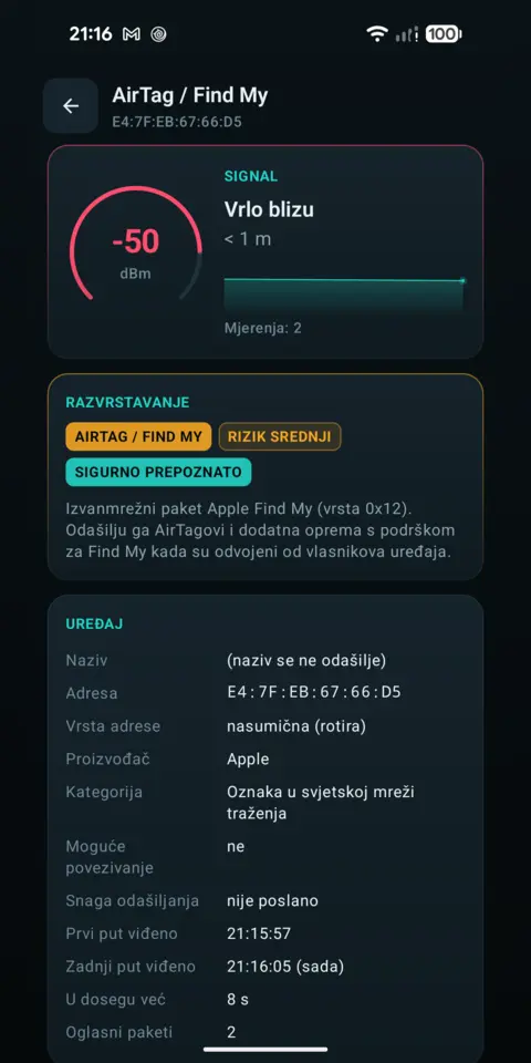 Razvrstavanje — trackersAnywhere