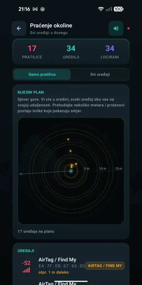Mjesni plan — trackersAnywhere