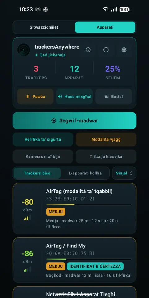 L-apparati kollha — trackersAnywhere