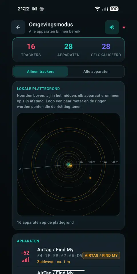 Lokale plattegrond — trackersAnywhere