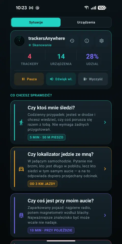 Sytuacje — trackersAnywhere