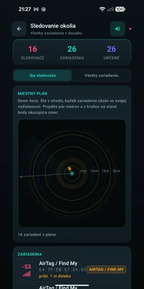 Miestny plán — trackersAnywhere